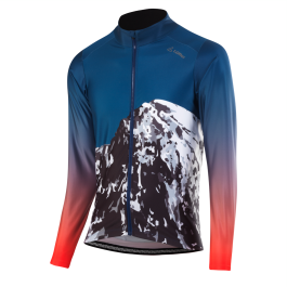 Chemise de cyclisme Loeffler manches longues M Bike L / s Jersey Scarp-Bleu