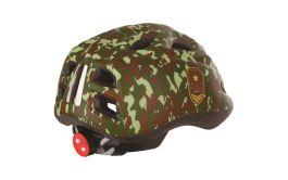 Polispgoudt junigoud casque de vélo armée avec lumière led