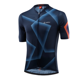 Maillot de vélo Loeffler à manches courtes FZ Penta Bleu Foncé-Bleu