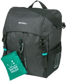 Basil Discovery 365D Sac à vélo unique L - Sac à vélo unique sportif et léger - 20L - mêlée noire