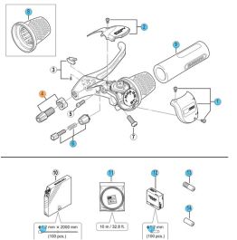 Shimano câble de réglage boulon câble de frein rouleau de frein y75p98120