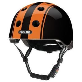 Casque melon urban active double orange noir brillant